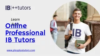 Online Professional IB Tutors