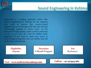 sound engineering in kohima