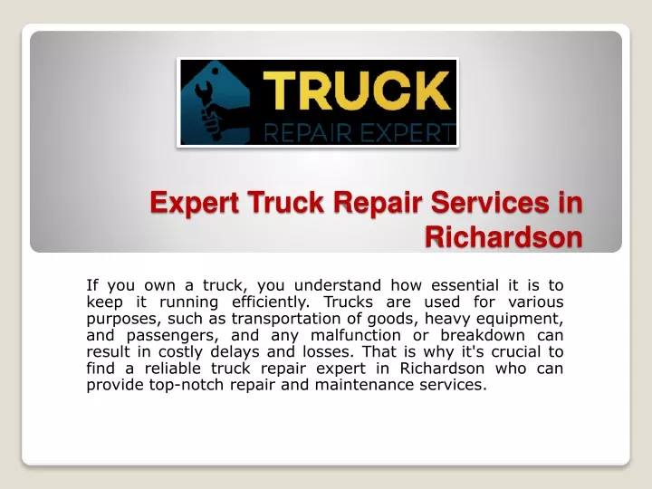 expert truck repair services in richardson