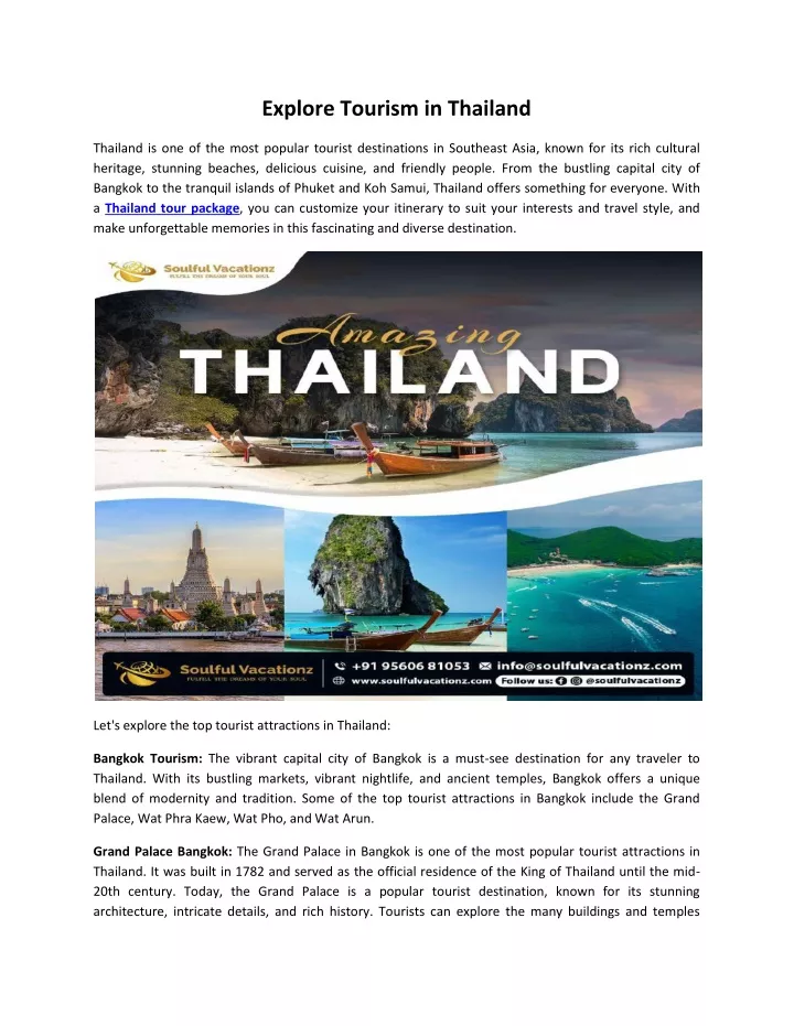 explore tourism in thailand