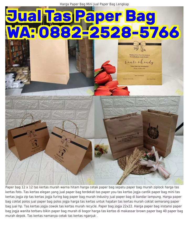 harga paper bag mini jual paper bag lengkap