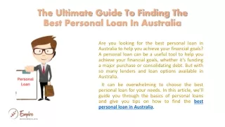 Best Personal Loan In Australia