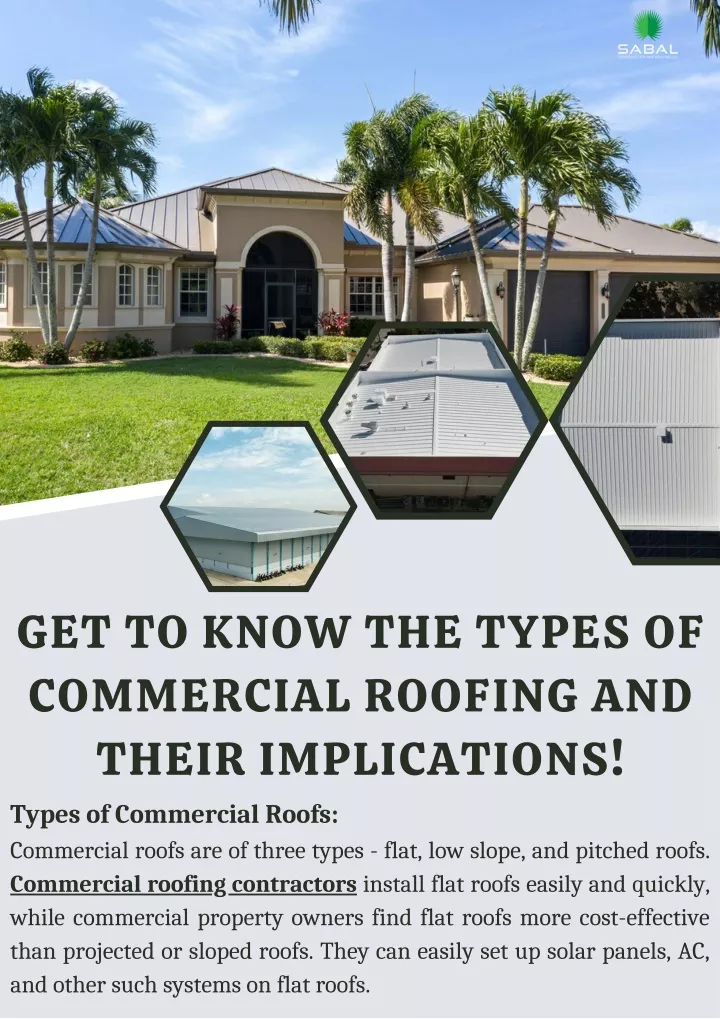 get to know the types of commercial roofing