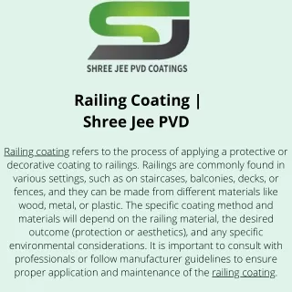 Railing Coating - Shree Jee PVD