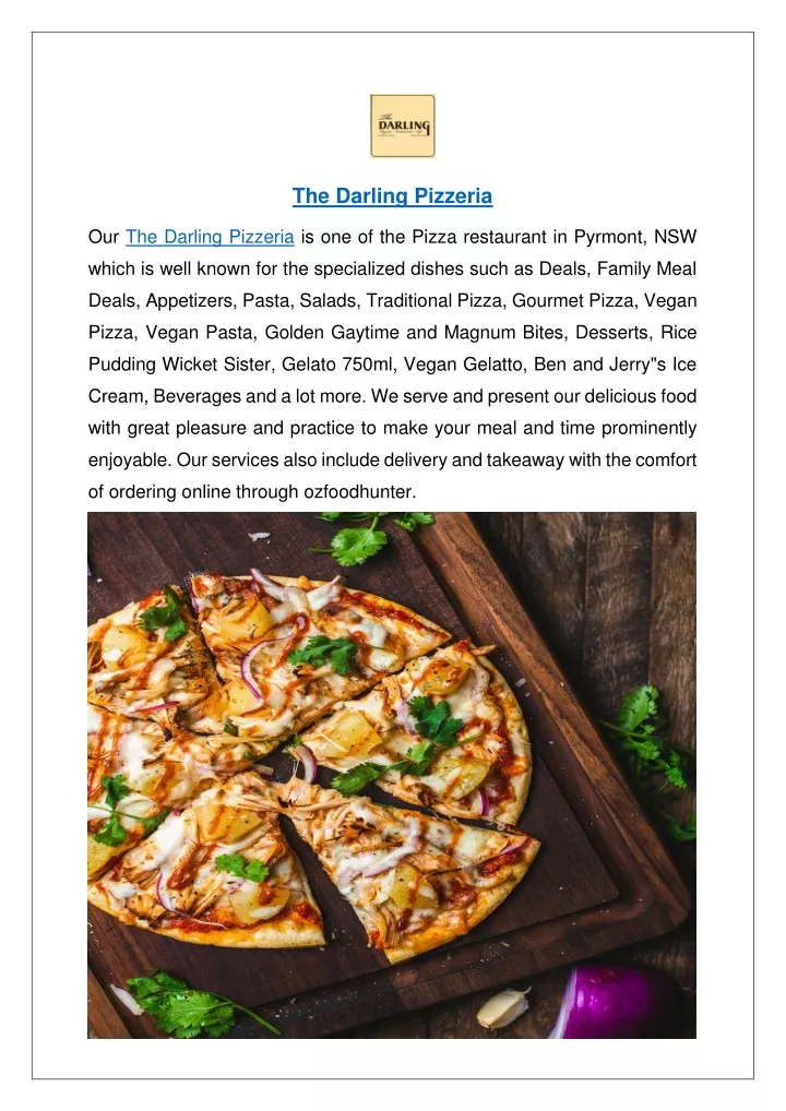 the darling pizzeria