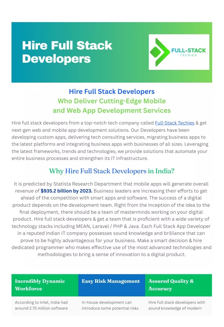 hire full stack developers