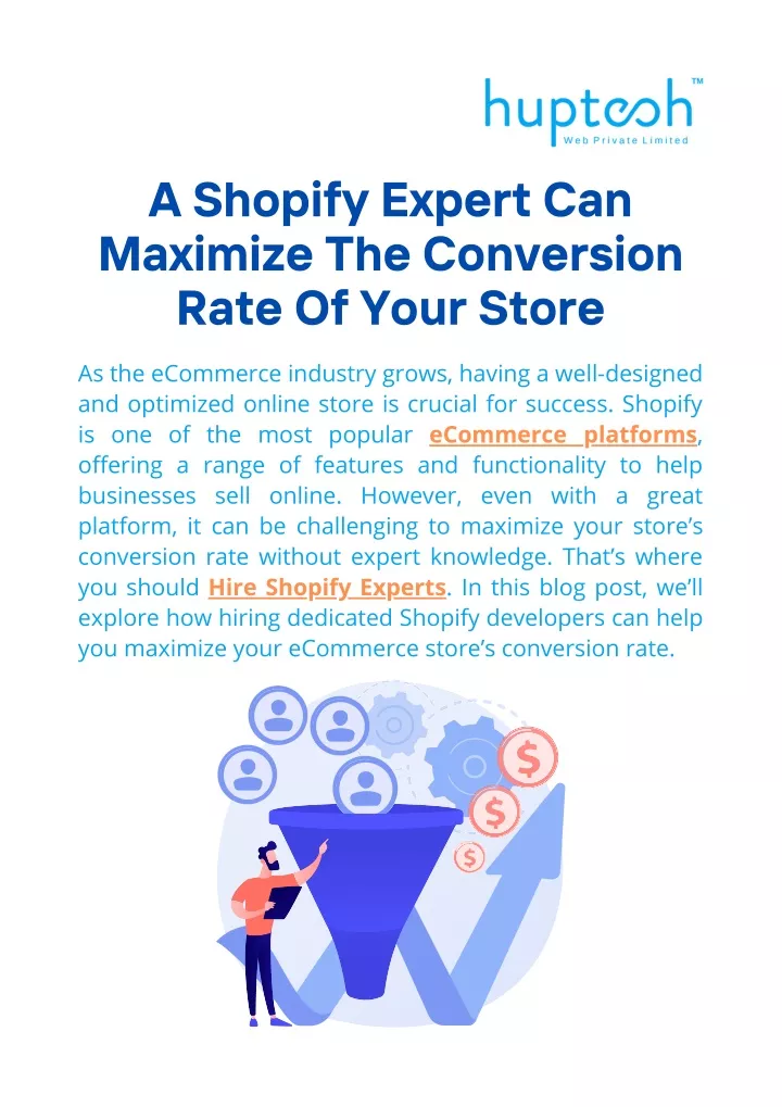 a shopify expert can maximize the conversion rate