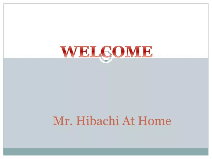 mr hibachi at home