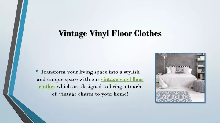 vintage vinyl floor clothes