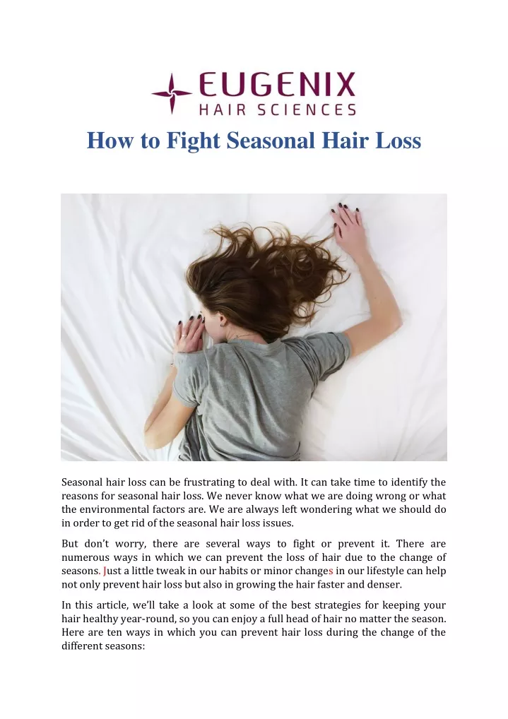 how to fight seasonal hair loss