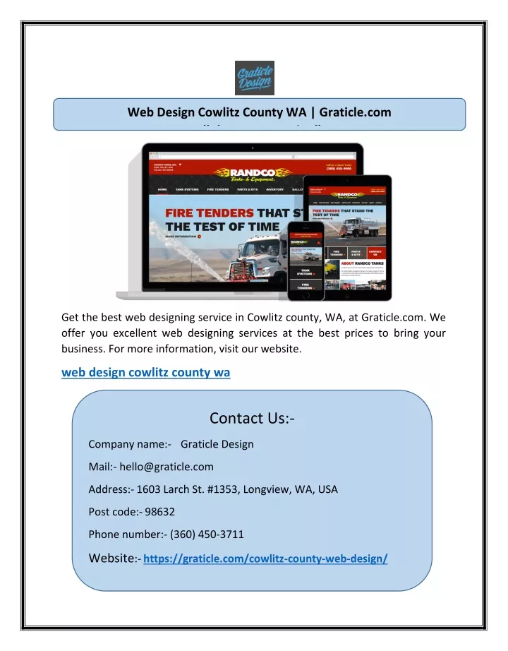 web design cowlitz county wa graticle