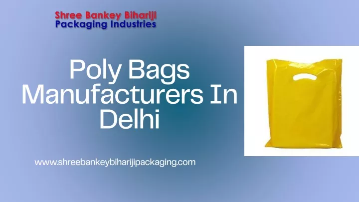 poly bags manufacturers in delhi