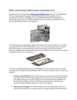 what is point cloud to bim services and benefits