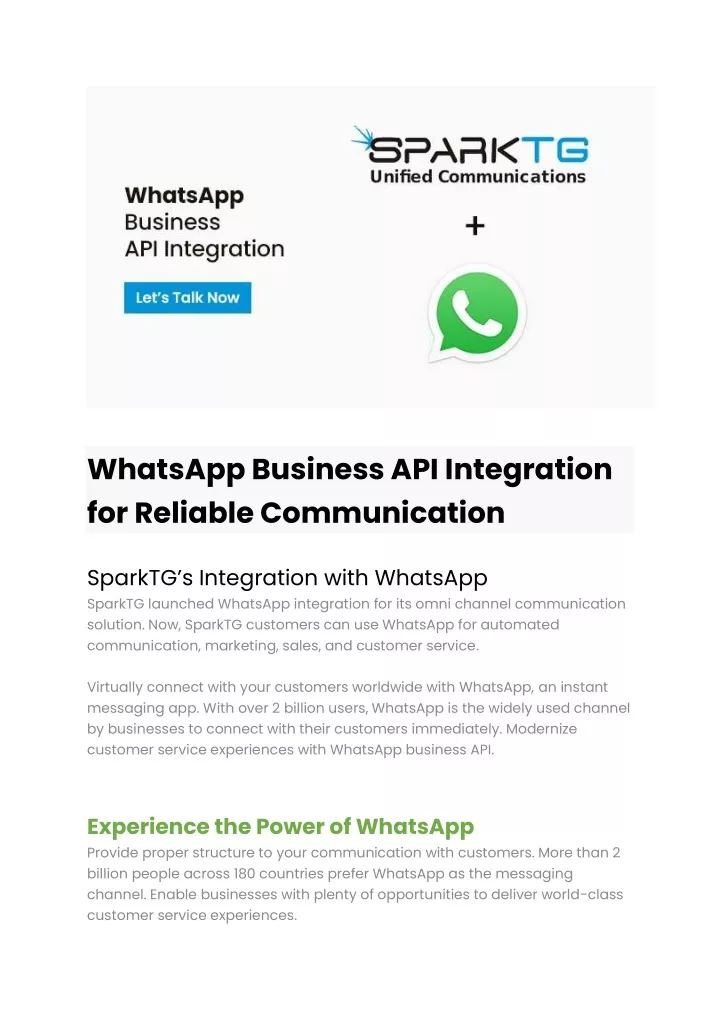 whatsapp business api integration for reliable