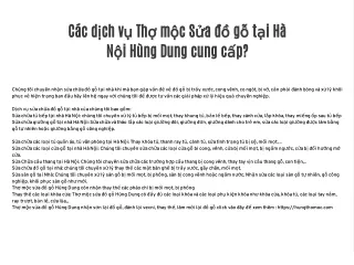 Thợ mộc sửa chữa đồ gỗ đánh vecni tại nhà hà nội