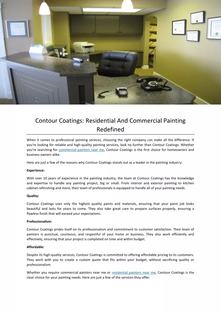 contour coatings residential and commercial