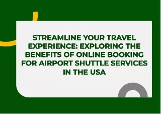 The Benefits of Online Booking for Airport Shuttle Services in the USA