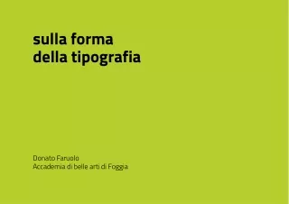 Sulle forme della tipografia