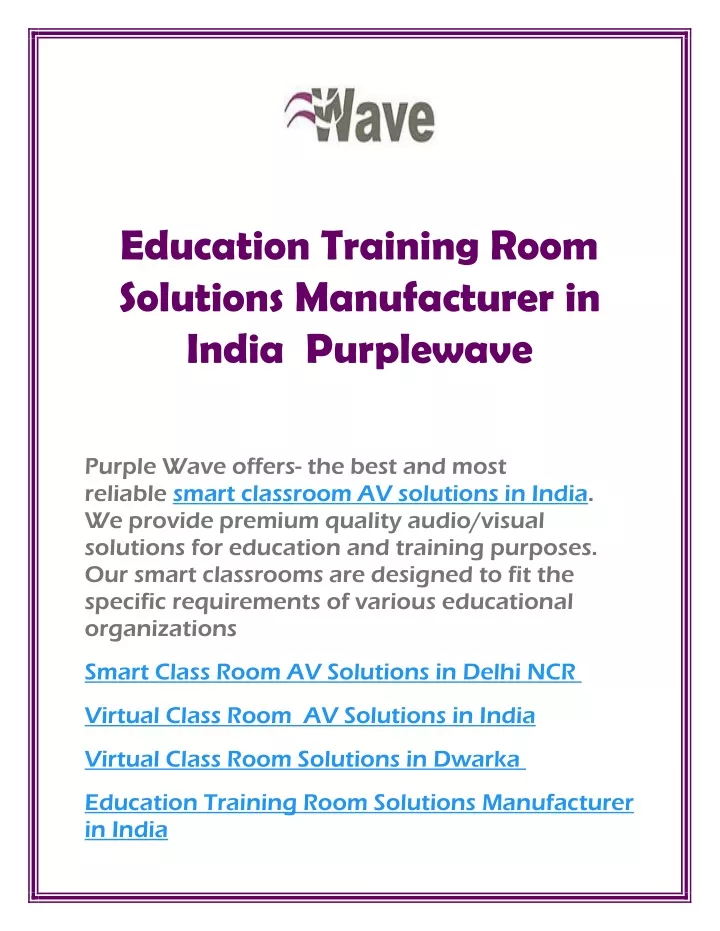 education training room solutions manufacturer