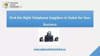 Find the Right Telephone Suppliers in Dubai for Your Business