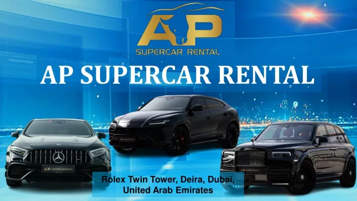 ap supercar rent al