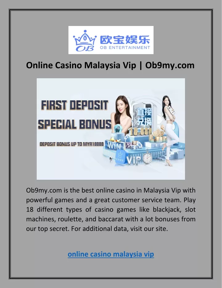 online casino malaysia vip ob9my com