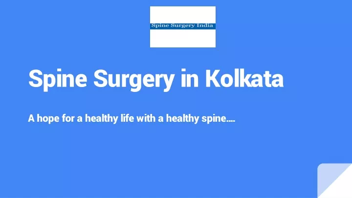 spine surgery in kolkata