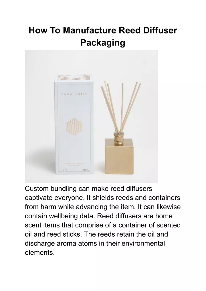 how to manufacture reed diffuser packaging