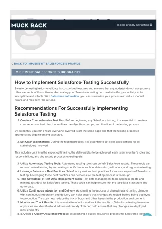 implement salesforce
