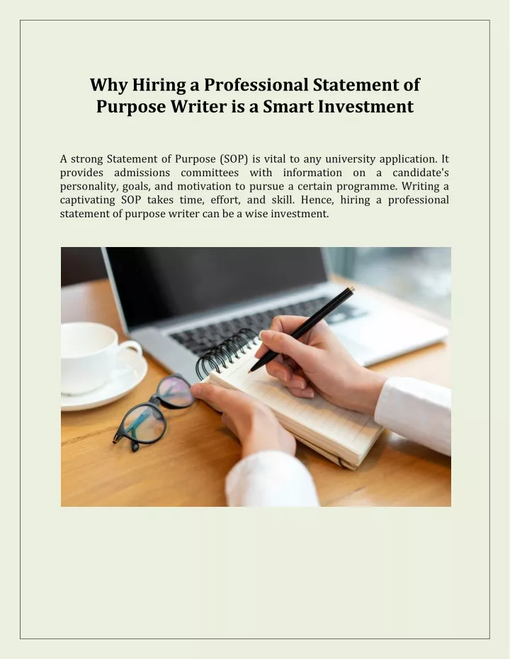 why hiring a professional statement of purpose