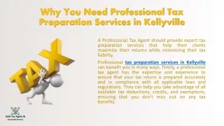 Tax Preparation Services In Kellyville