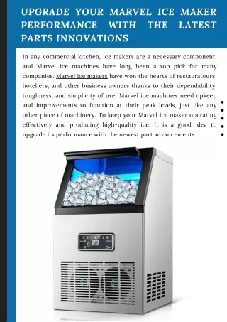 Upgrade Your Marvel ice maker Performance with the Latest Parts Innovations