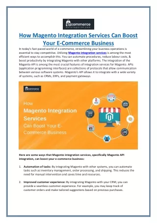 how magento integration services can boost your