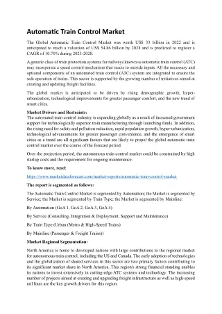 automatic train control market
