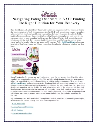 navigating eating disorders in nyc finding