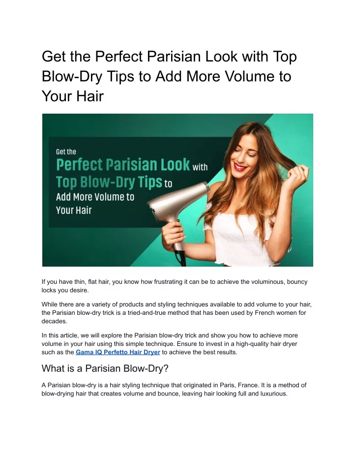 get the perfect parisian look with top blow