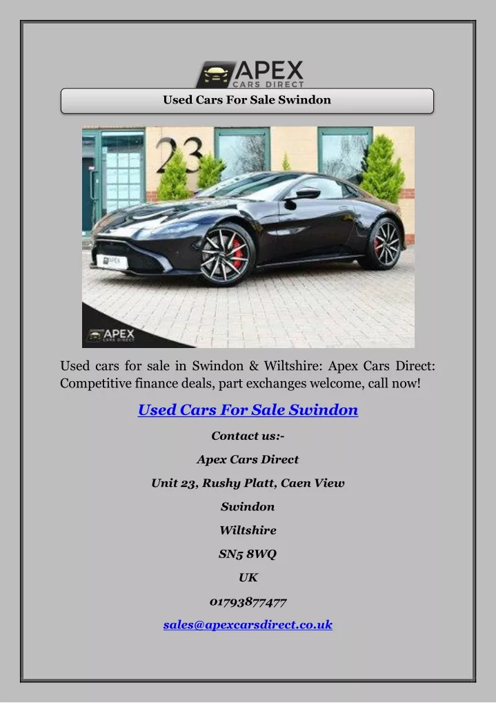 used cars for sale swindon