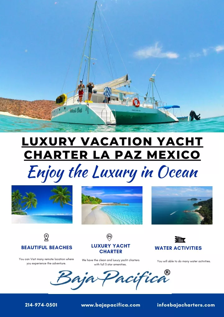 luxury vacation yacht charter la paz mexico enjoy