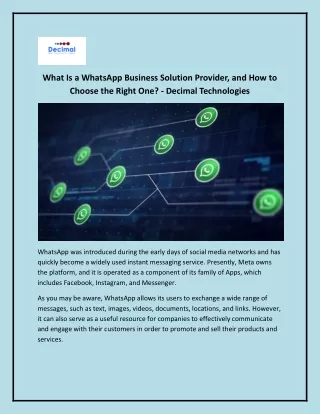 what is a whatsapp business solution provider