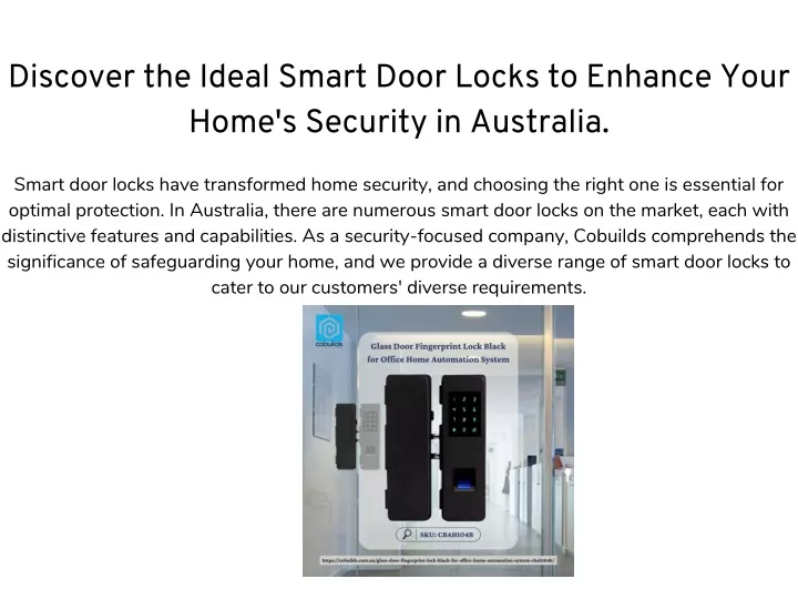 discover the ideal smart door locks to enhance