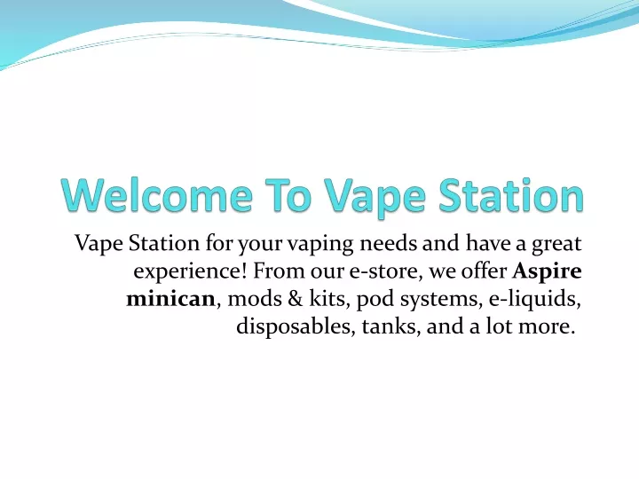 welcome to vape station