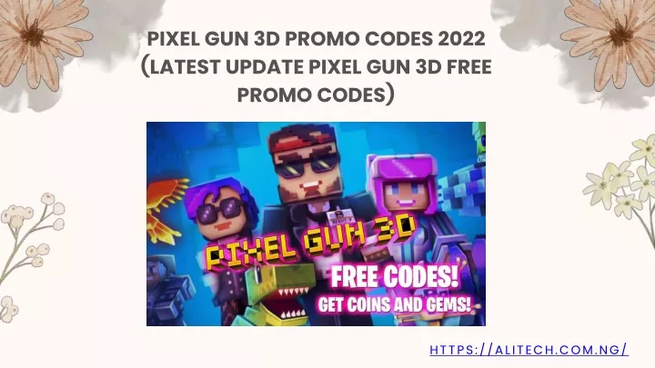 pixel gun 3d promo codes 2022 latest update pixel