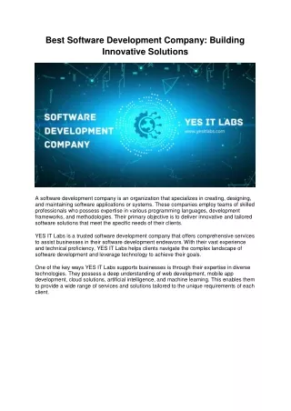 best software development company building