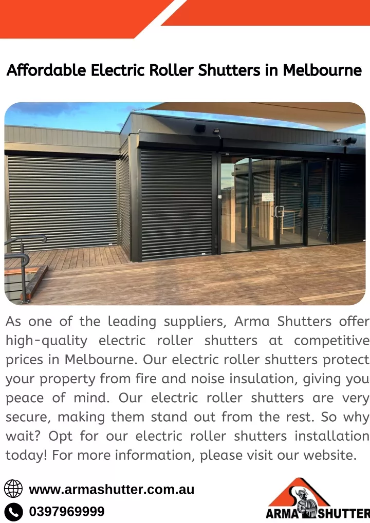 affordable electric roller shutters in melbourne