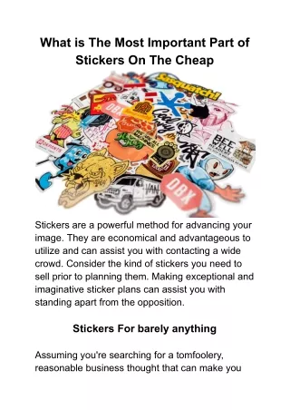 what is the most important part of stickers
