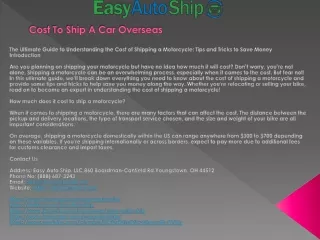 cost to ship a car overseas