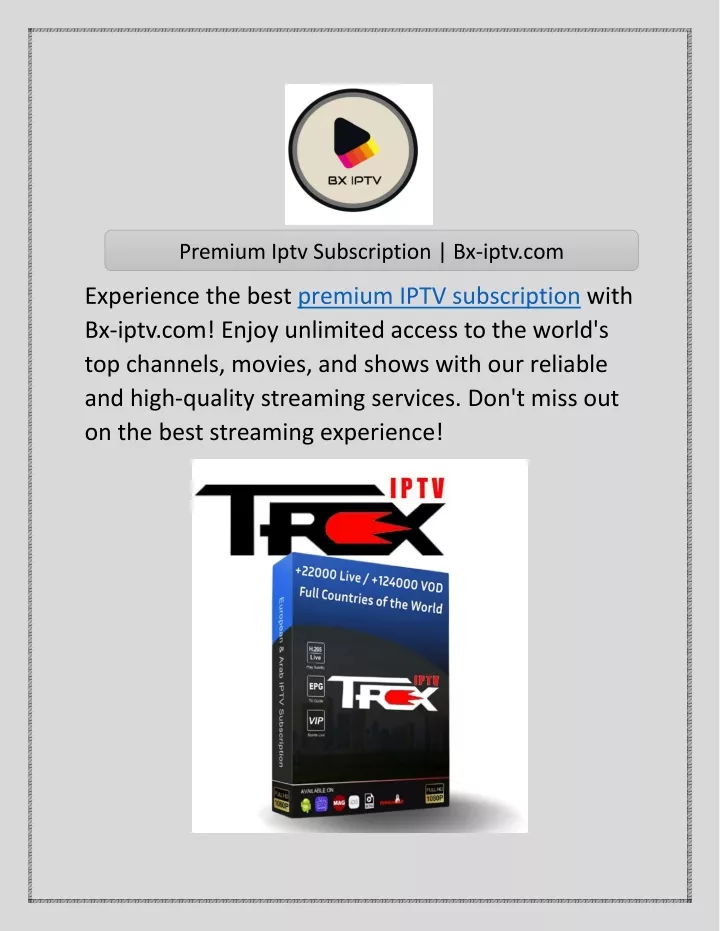 premium iptv subscription bx iptv com