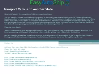 transport vehicle to another state