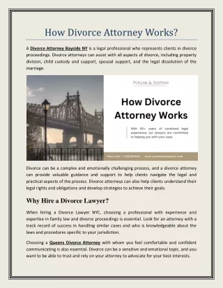 How Divorce Attorney Works