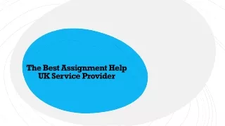 The Best Assignment Help UK Service Provider
